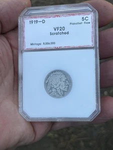 1919 D Buffalo Nickel PCI VF20 - Picture 1 of 10