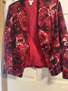 Chico's Damen Jacke Blazer Gr. 0 Rosenmuster gebraucht - Bild 1 von 6