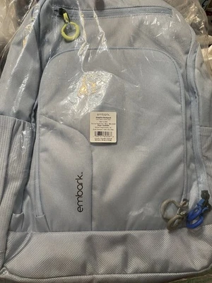 Embark инвалидное кресло адаптивный рюкзак 17 небесно-голубой новый с Ярлыками ноутбук рукав - Изображение 1 из 4