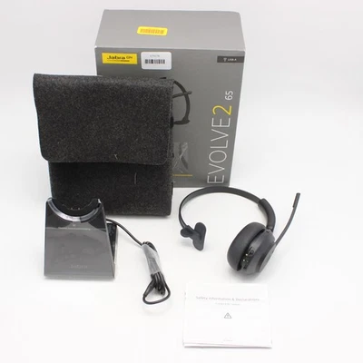 Jabra Evolve2 65 USB-A Wireless Single Ear Headset In Black 26599-889-989 - Image 1 of 4