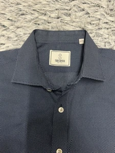 Camisa de vestir Todd Snyder para hombre XL azul 17,5 34/35 manga larga con botones - Imagen 1 de 10
