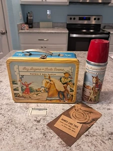 1954 Roy Rogers Lunch Box & Thermos * Vintage * Lunchbox UNUSED NR MINT Tags - Picture 1 of 9