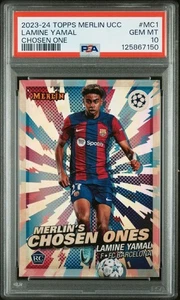 2023-24 Topps Merlin UEFA - Chosen One Lamine Yamal - RC PSA 10 FCB - Picture 1 of 2