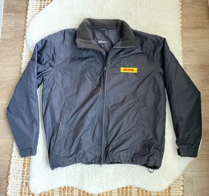 Port Authority Black Pile-Lined Jacket  - DHL Embroidery - Size L  - Picture 1 of 12