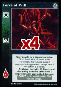 Lot of 4 cards: Force of Will [Third set] - VTES card - Picture 1 of 2