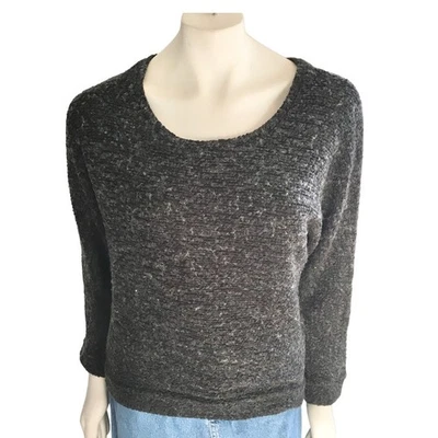 Suéter TRESICS Boucle malha manga dolman cinza carvão MÉDIO FEMININO - Imagem 1 de 4