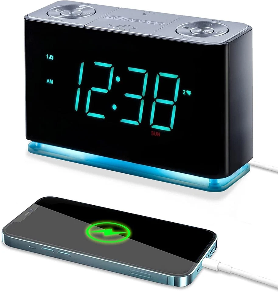 Emerson ER100301 Clock Radio - Black