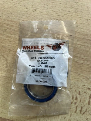 Ruedas Fabricación 6806 2RS Rodamientos Sellados Referencia Nº Par SB-6806 Foto 1 de 2