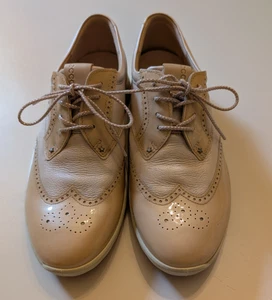 Ecco Hydromax Wingtip Oxford Golfschuhe pink/pfirsich Gr. 40 Weite US 9 ohne Spikes - Bild 1 von 7