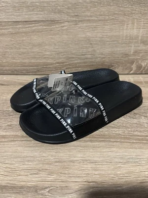 NUEVO ROSA Victoria’s Secret Mujer’s Transparente Slides Sandalias Sin Cordones TALLA PEQUEÑA Foto 1 de 4