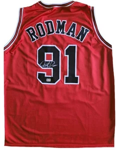 Dennis Rodman Autogramm - Custom Jersey signiert mit COA - Bild 1 von 3