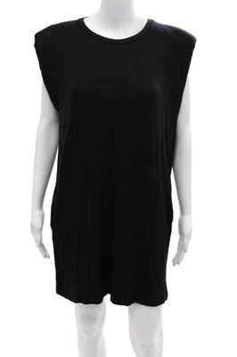 Mini Vestido Elan Para Mujer Elastizado Sin Mangas Acolchado al Hombro Negro Talla L Foto 1 de 4