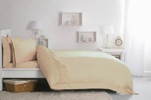 400 Thread Count Single Ply Egyptian Cotton Bed Linen In Cream All Sizes - Picture 1 of 4
