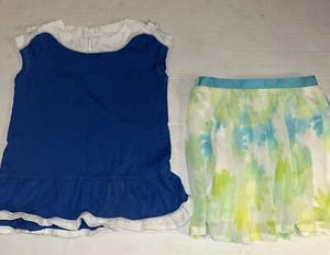 Girls Size 5 Blue Tunic And Size XS 4/5 Chiffon Skirt  - Picture 1 of 3