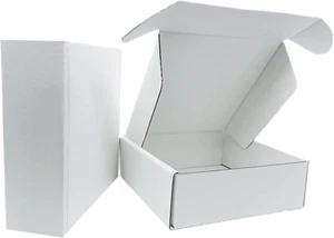 6X6X2 Inch Small White Mailers Boxes Recyclable Corrugated Gift Box for Packagin - Picture 1 of 12