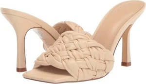 NIB Marc Fisher LTD Draya Lt. Natural Braided Leather Heeled Sandal - Size 8 - Picture 1 of 4