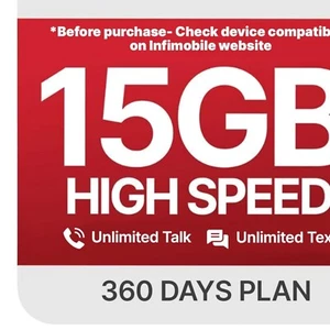 15GB High-Speed Data Prepaid Plan - 25 USD miesięcznie na 12 miesięcy łączności - Zdjęcie 1 z 9