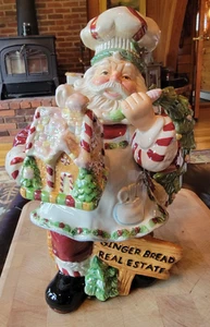 Kaldun & Bogle Santa Ceramic Xmas Teapot Ginger BreadReal Estate in Org Box 18A - Picture 1 of 8