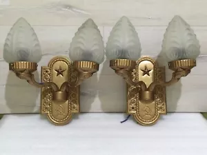 2 piezas. Lámpara de pared soviética estilo imperio de Stalin URSS propaganda martillo y hoz. - Imagen 1 de 11