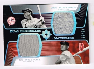 Joe Dimaggio Ted Williams 2004 Ultimate Collection juego doble usado # 22/50 - Imagen 1 de 2