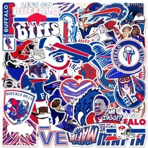 50 Buffalo Bills Sticker Set NFL Football Decal Pack NY Hydro Yeti Free Shipping - Picture 1 of 1