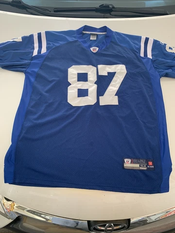 Reggie Wayne #87 Indianapolis Colts Reebok On Field Jersey SZ 54 Cover