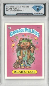 Garbage Pail Kids Blake Flake #91A 1986 serie 3 💎 DSG 9 como nuevo - Imagen 1 de 2