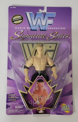 WWF Hunter Hearst-Helmsley Signature Serie 1 De Colección 1997 Jakks NUEVO Base de Exhibición Foto 1 de 4