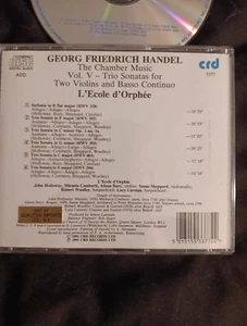 HANDEL: George Fredirich Chambewr Music TRIO SONATAS More CD LIKE NEW Mint - Picture 1 of 4