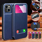Window View Leather Case Magnet Flip Cover For iPhone 13 12 11 Pro Max XS XR 87+