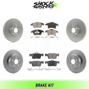 Front & Rear S-Metalic Brake Pads & G-Coated Rotor Kit for 2013-2016 Lincoln MKZ