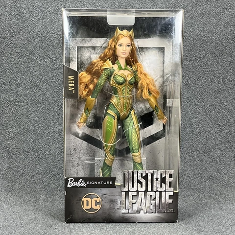 Barbie Signature DC Justice League Mera Articulated 12" Doll w/ Stand Base - New Cover