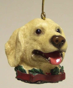 GELBER LABOR HUNDEKOPF HARZ ORNAMENT 2" - Bild 1 von 1