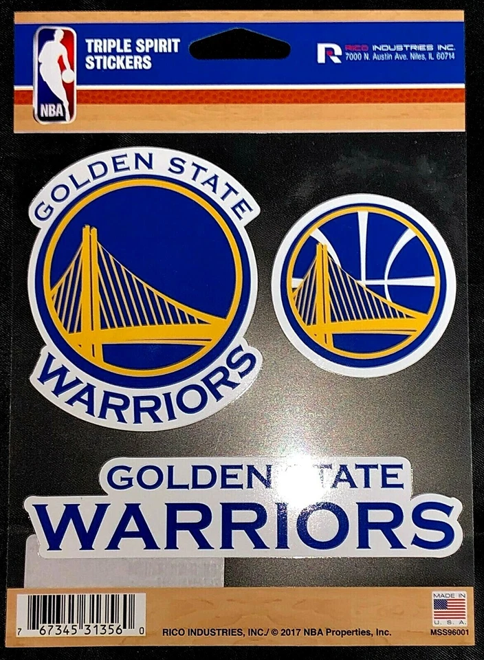 NBA Golden State Warriors Triple Spirit Stickers - Image 1 of 1