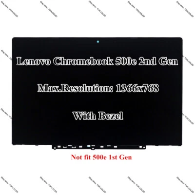 Lenovo Chromebook 500E 2nd Gen 11.6" HD LCD LED Display Touch Screen Assembly - Image 1 of 4