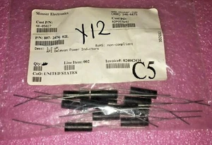 (4 PIECE LOT) 2474-02L, API DELEVAN, FIXED IND 1.2UH 5.95A 10 MOHM TH - Picture 1 of 1