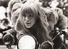 139069 GIRL ON A MOTORCYCLE 60S Decor Wall Print POSTER