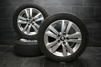 4x Original Peugeot 308 II 2 Alufelgen 16 Zoll Semperit Winterräder 205 55 r16 - Bild 1 von 4