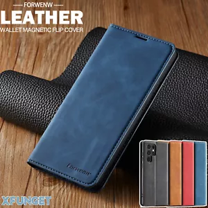For Samsung S25 S24 S23 S22 S21 S20 FE Ultra Plus A56 Case Leather Wallet Cover - Picture 1 of 30