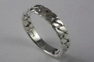 DESIGN KETTEN RING BANDRING GOHTIC BIKER 925 ECHT SILBER SILBERRING / 457 - Bild 1 von 4