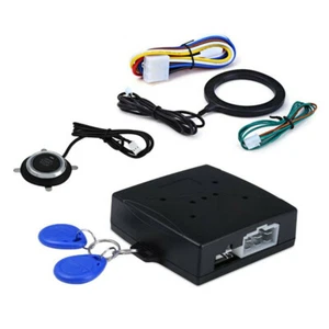 Keyless Entry Car Alarm System Remote Auto Engine Start Push Start Button Kit - Picture 1 of 8