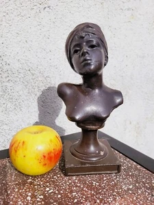 Femme au turban, signé Villanis, fin XIXème début XXème siècle - Picture 1 of 13