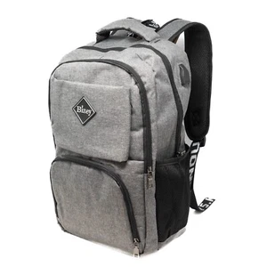 Bizey 15.6 inch Grey Laptop Backpack Rucksack Bag with usb charging port - Picture 1 of 10