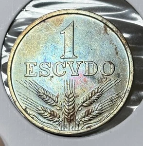 1971 Portugal 1 Escudo One Toner AT 14 - Picture 1 of 2