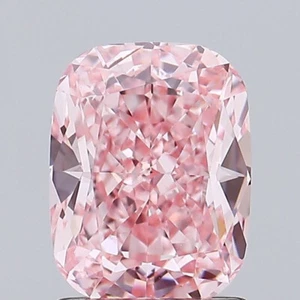 1.58 CT Fancy Vivid Pink Cushion Lab Grown Diamond IGI Certified - Picture 1 of 2