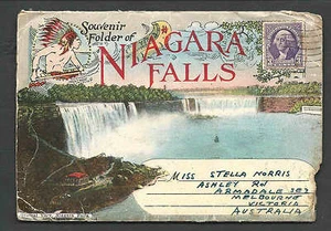 FOLLETO DE LAS CATARATAS DEL NIAGARA A AUSTRALIA DE 1935 10PGS 30 FOTOS, RARO - Imagen 1 de 3