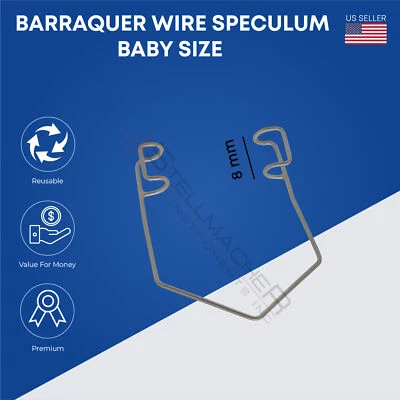 STELLMACHER INSTRUMENTS INC Barraquer Wire Speculum 8 mm Baby Size Stainless Steel Ophthalmic Instruments