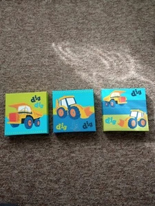 3 Piece Pictures For Nursery Vehicle - Picture 1 of 8