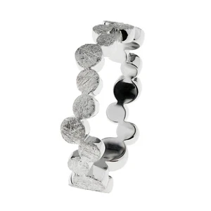 Serious Design Evia Ring R581 Scratched Look 6mm Prepin Ring Stainless Steel - Picture 1 of 2