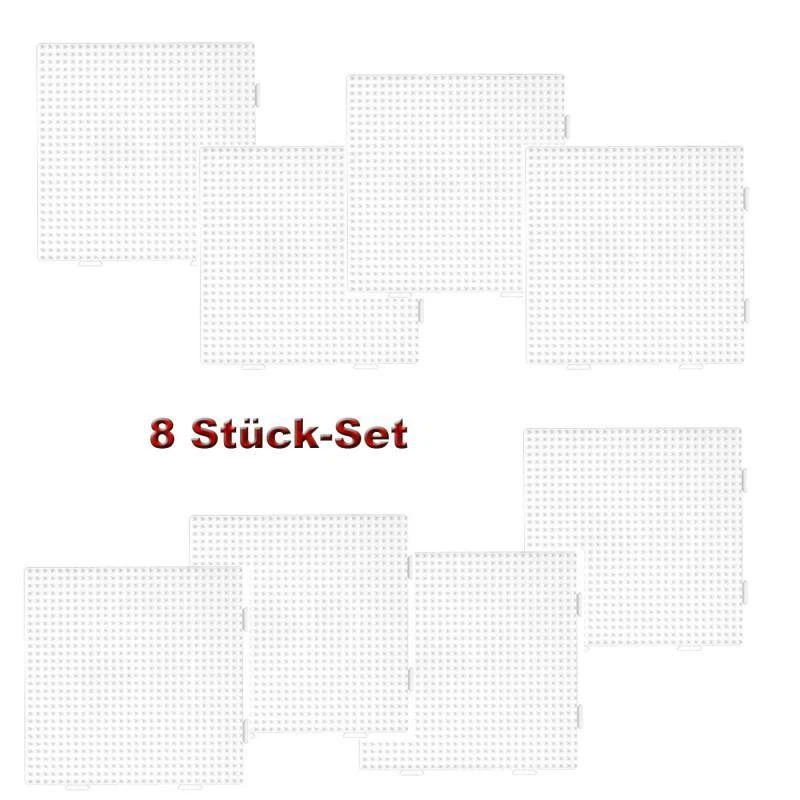 8x Hama Nr. 234 midi Bügelperlen Stifteplatte weiß Viereck Multi Platte steckbar - Bild 1 von 1